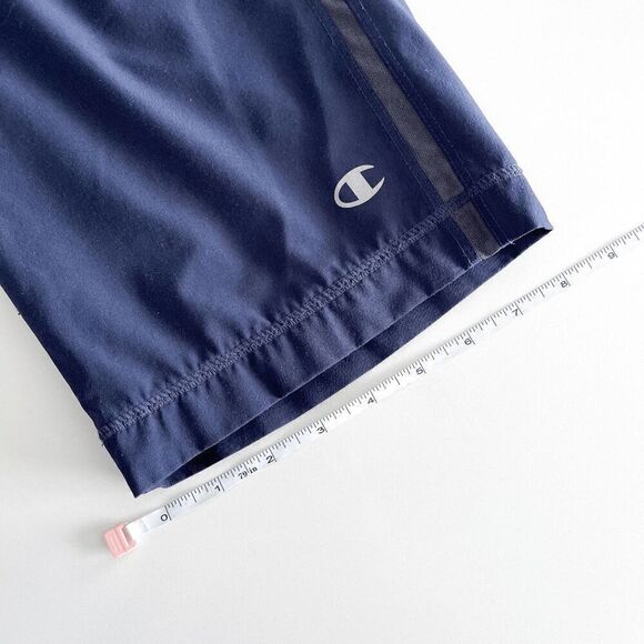 Champion Men's Elastic Waist Straight Leg Mesh Stripe Track Navy Small - Picture 6 of 8